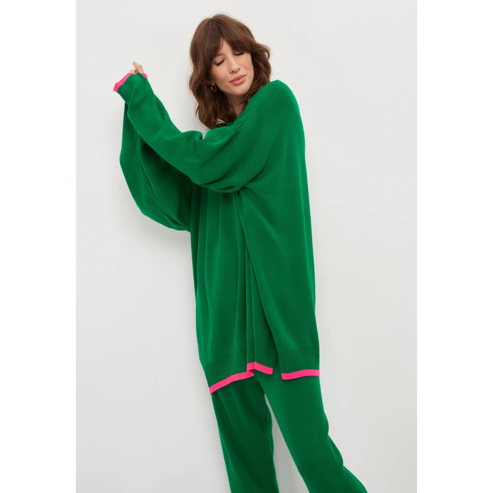 Cesare Gaspari Oversized Jogger set Groen Green Dames