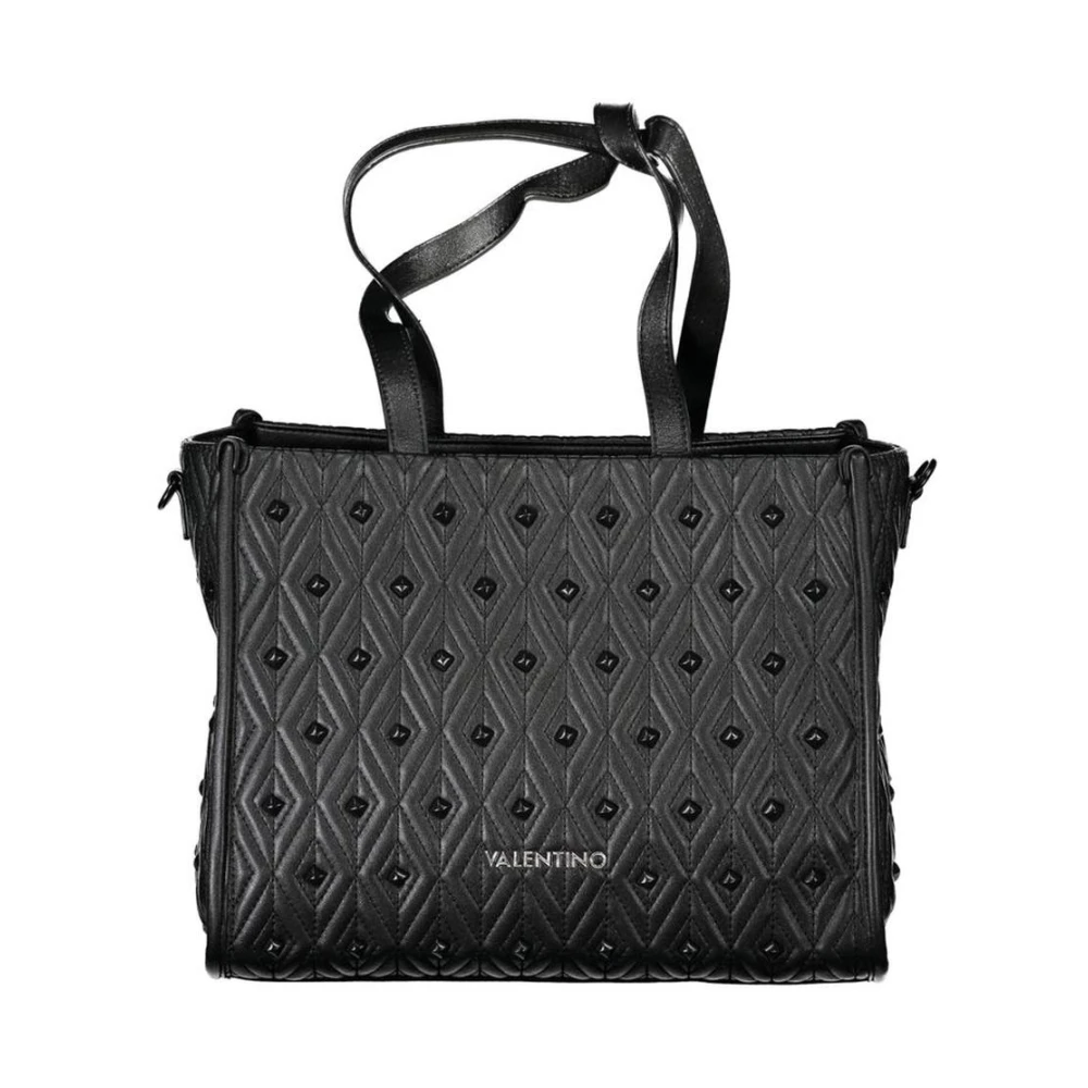 Valentino Women's Black Handbags, One Size, Quilted Tote Handbag Studded Design
