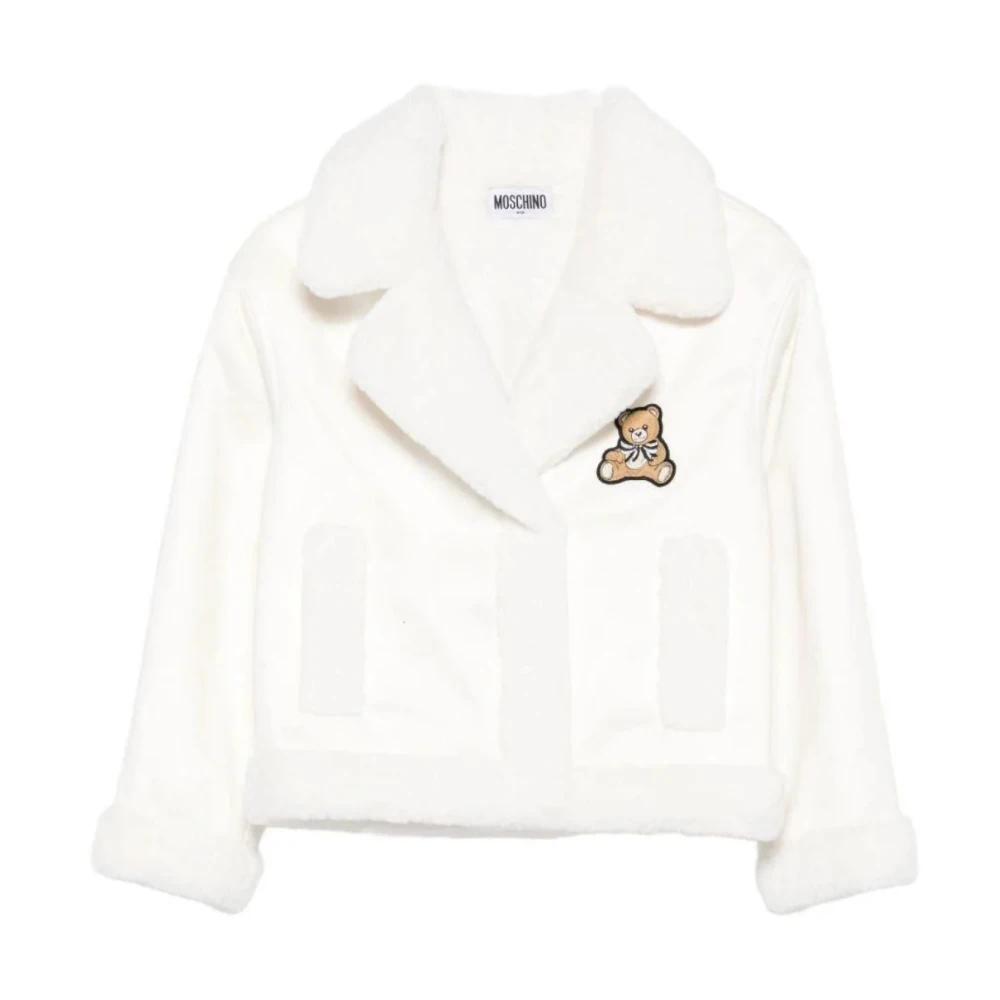 Moschino White Light Jackets, Female, 14 Y, Bomber Jacket