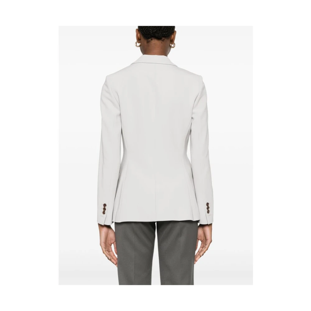 Theory Grijze Geknoopte Jas met Amerikaanse Stijl Gray Dames