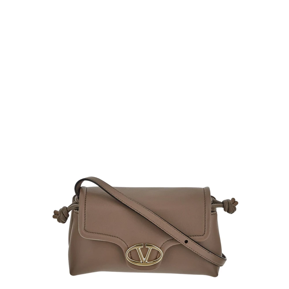 Valentino Garavani Leren Mini Tas Beige Dames