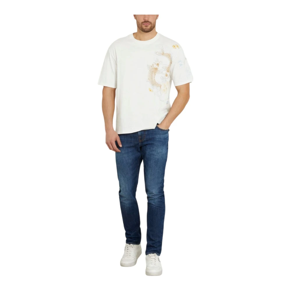 Guess Slim-fit Denim Broek Blue Heren