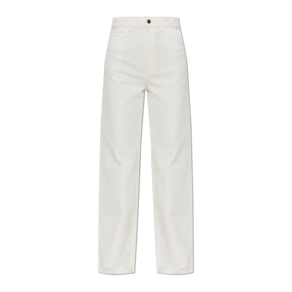 Carhartt Wip Women's White Jane Trousers - Straight Fit Jeans - W30 - Jeans