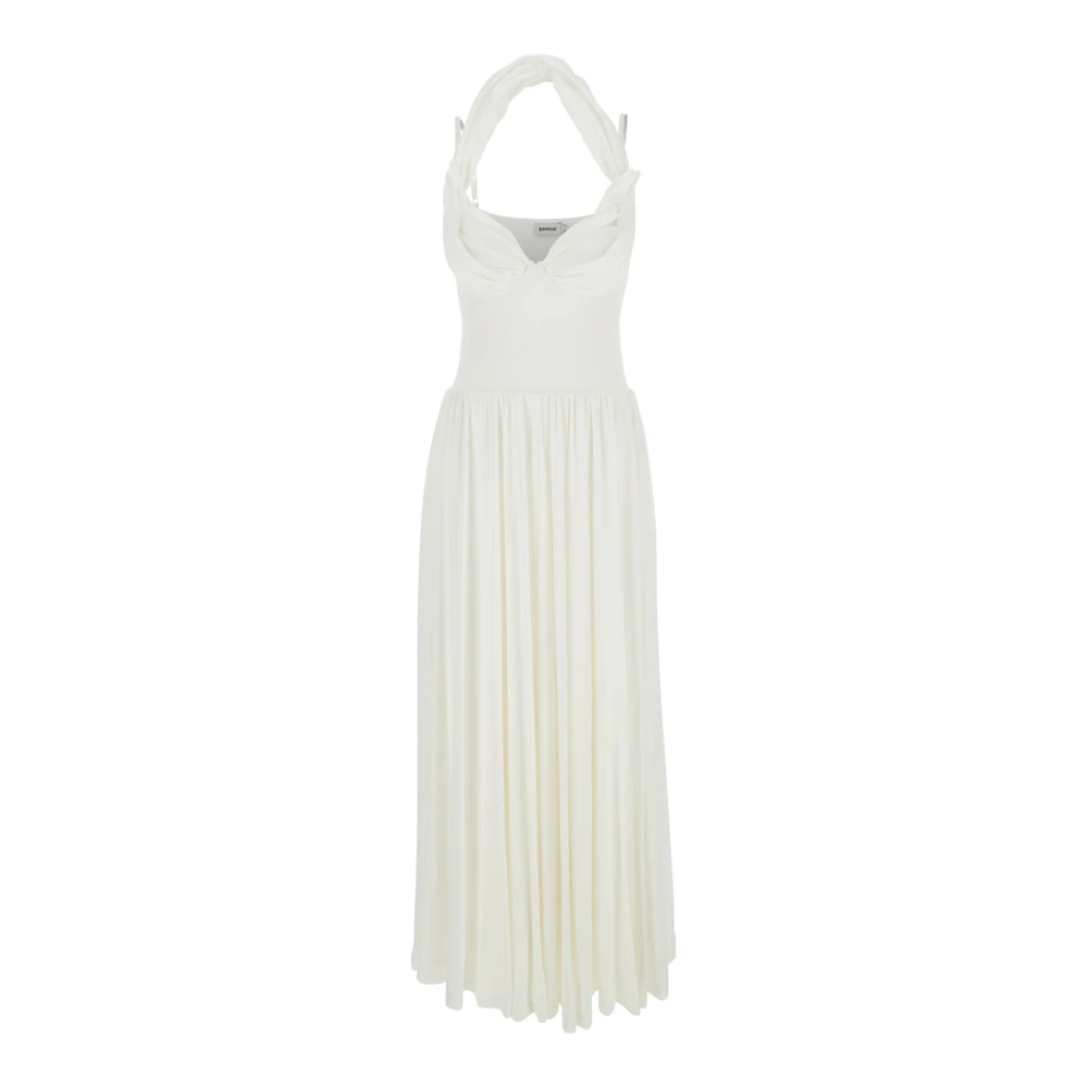Simkhai Witte Off-Shoulder Lange Jurk White Dames