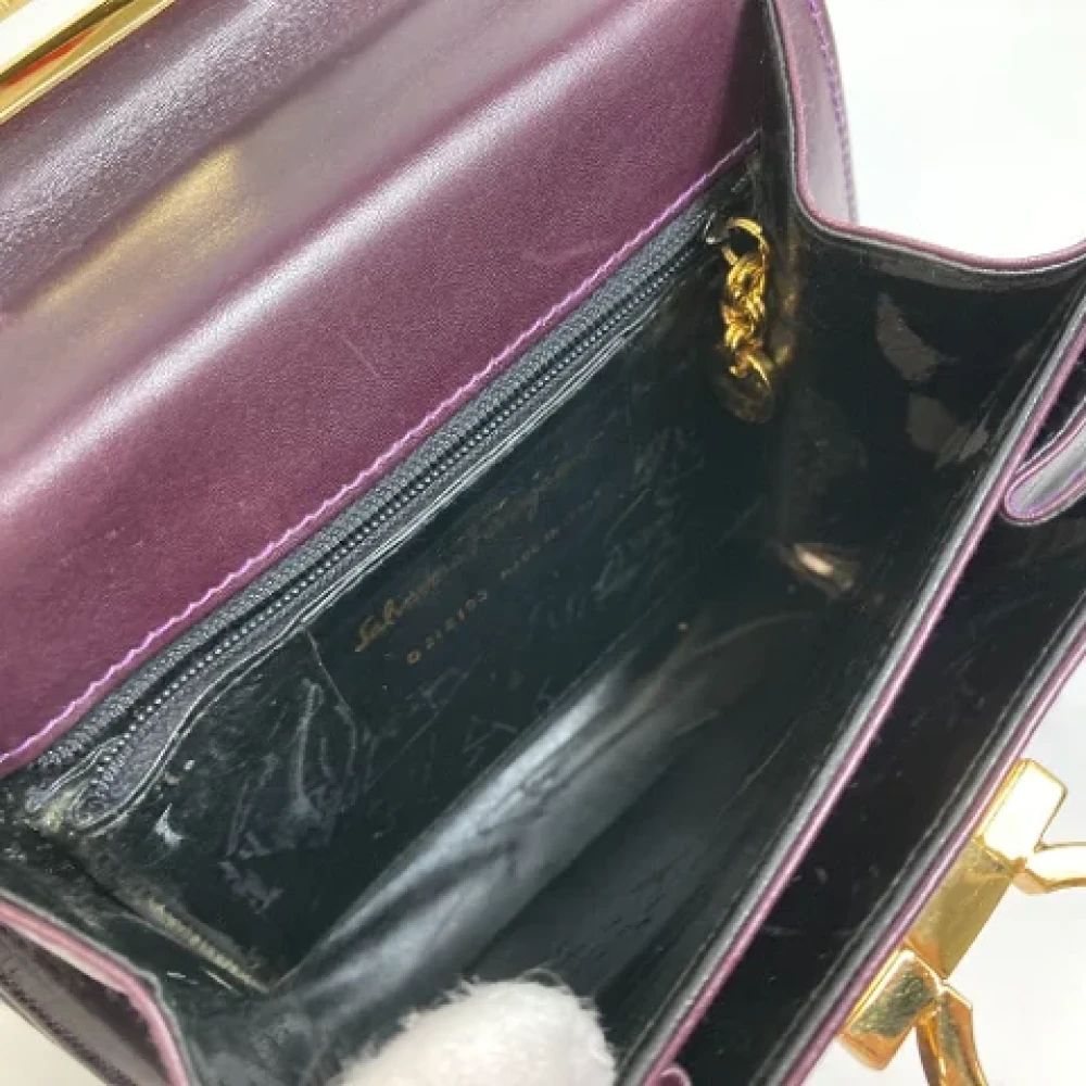 Salvatore Ferragamo Pre-owned Leather handbags Purple Dames