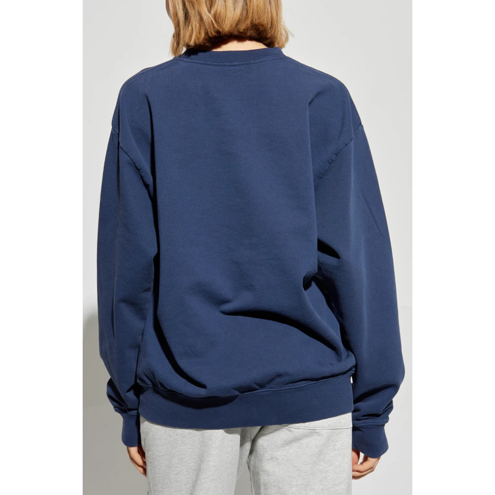 Sporty & Rich Sweatshirt uit de NY Crest collectie Blue Unisex