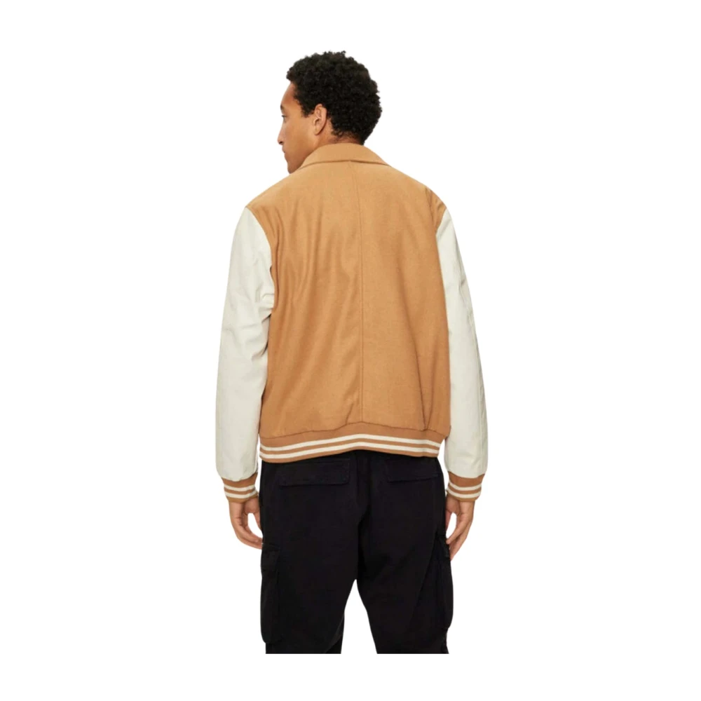 jack & jones Varsity Bomberjack in wolmix Yellow Heren