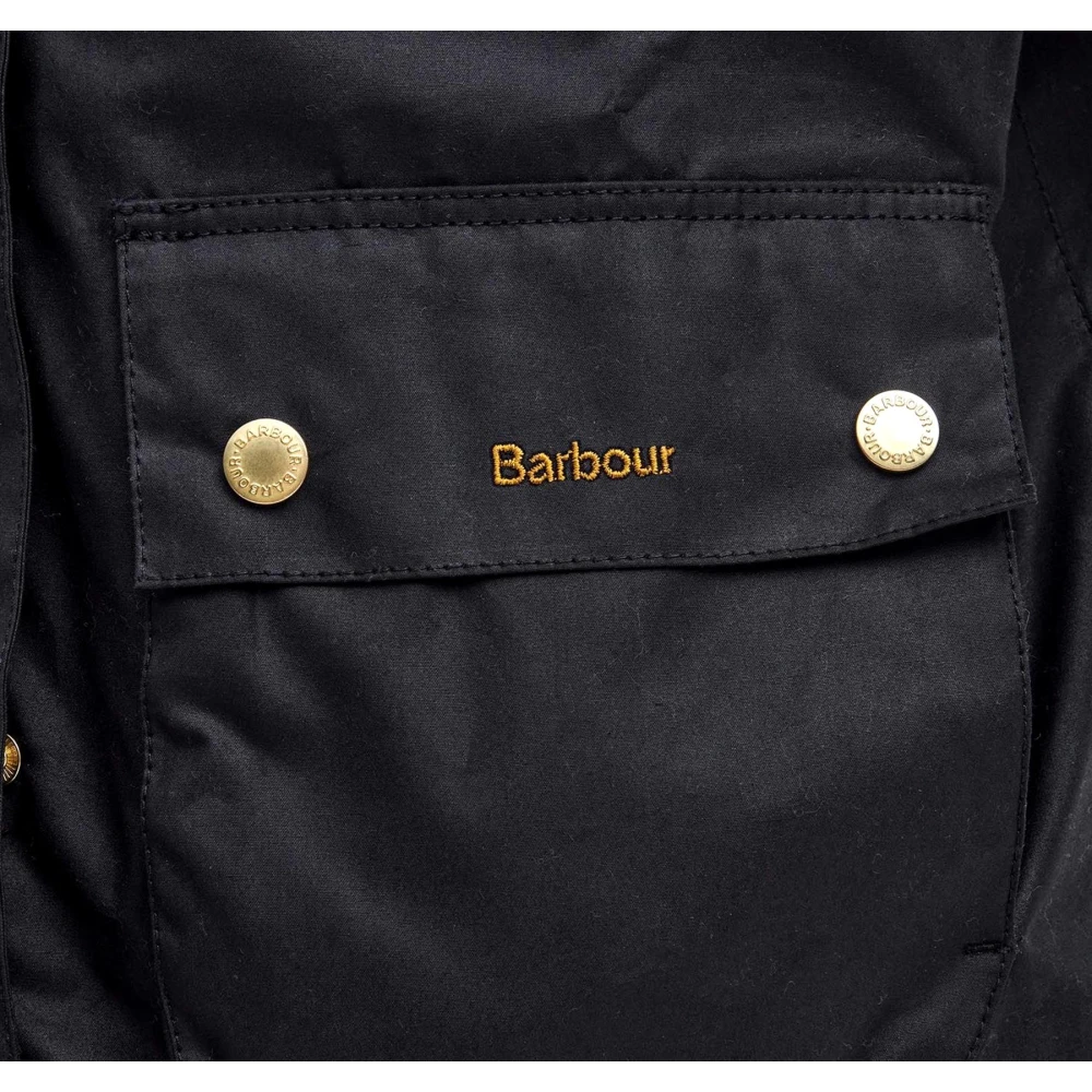 Barbour Zwarte Reighton Wax Jas Black Dames