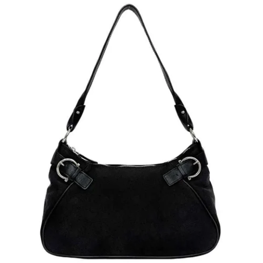 Salvatore Ferragamo Pre-owned Nylon shoulder-bags Black Dames
