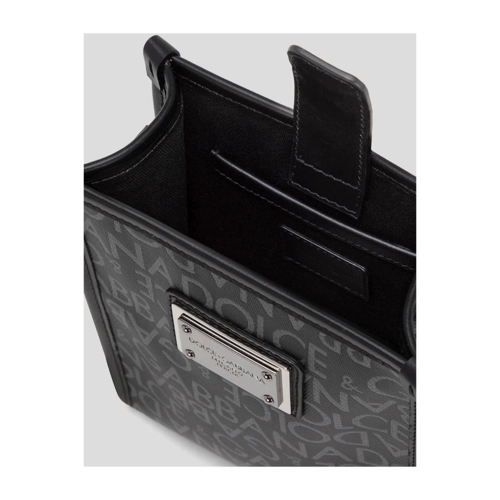 Dolce & Gabbana Canvas Logo Tas Black Heren