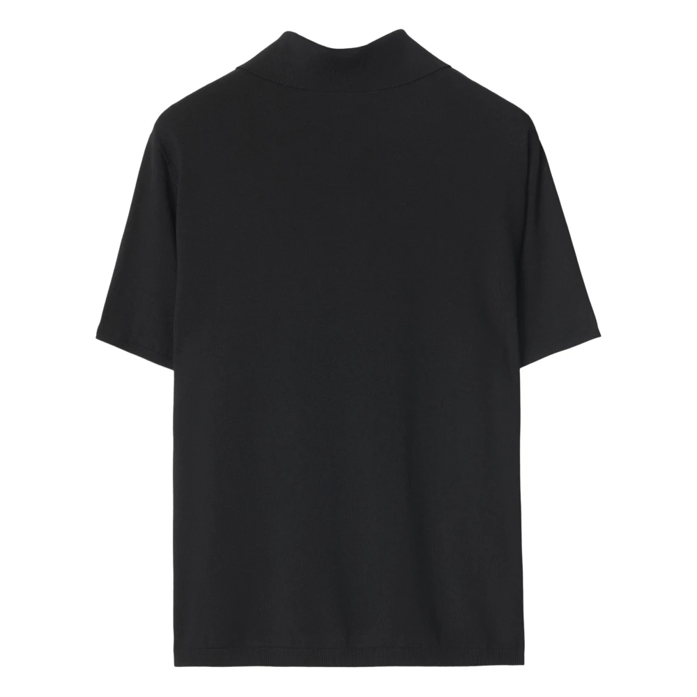 Burberry Zwarte korte mouw poloshirt Black Heren