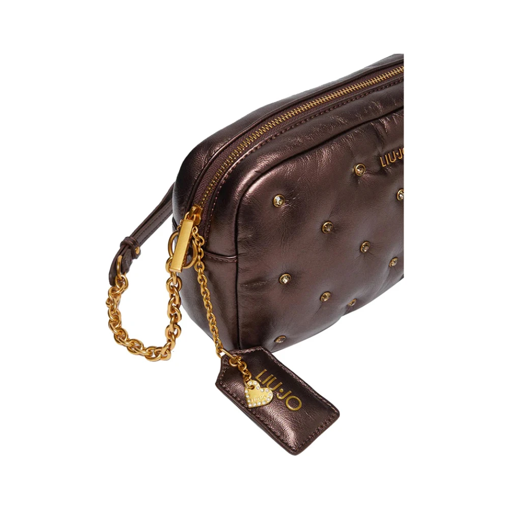 Liu Jo Bruine schoudertas met gouden details Brown Dames