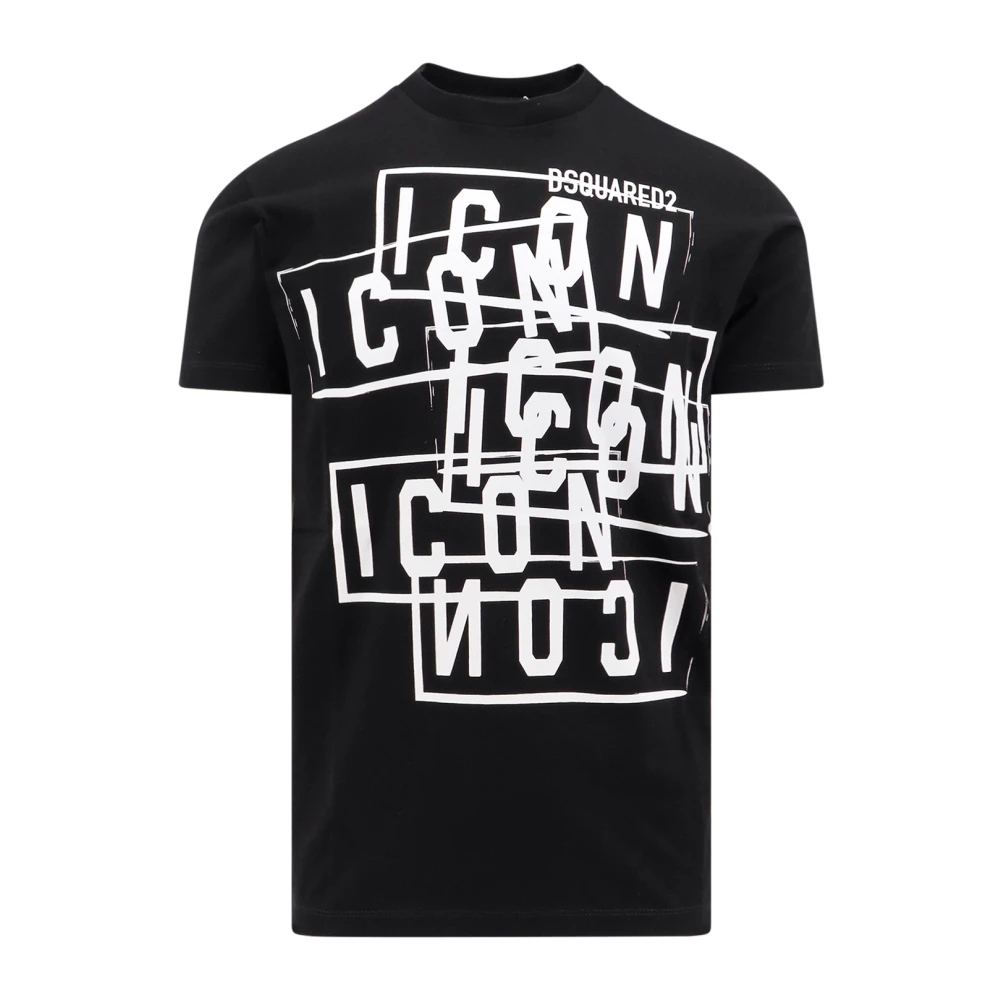 Dsquared2 Icon Stamps Katoenen T-Shirt Black Heren