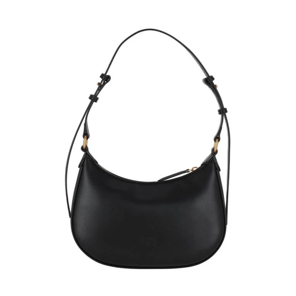 pinko Stijlvolle Leren Handtas Black Dames