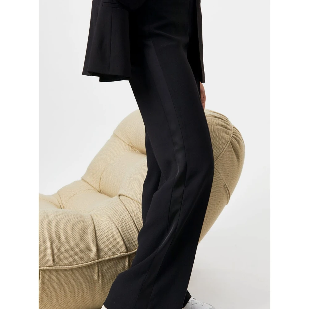 Dante 6 Zwarte pantalon met satijnen strepen Black Dames