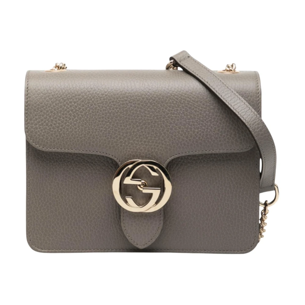 Gucci Vintage Women's Gray Vintage Cross Body Bags, One Size, Pre-Owned Shoulder Bag