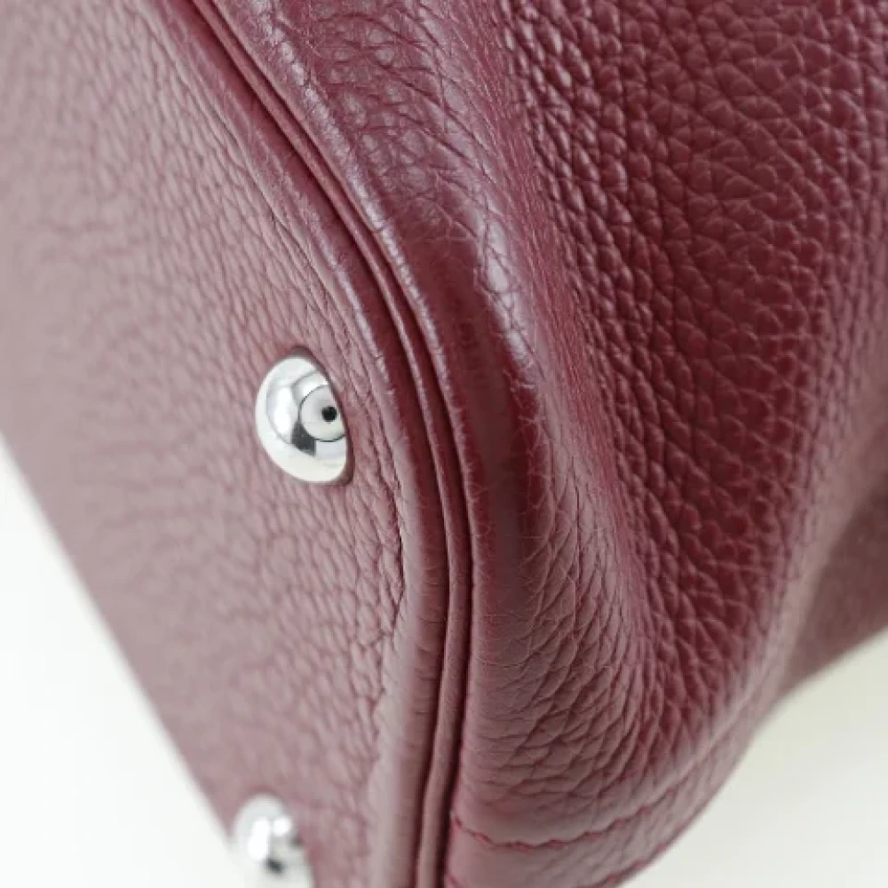 Hermès Vintage Pre-owned Leather handbags Red Dames