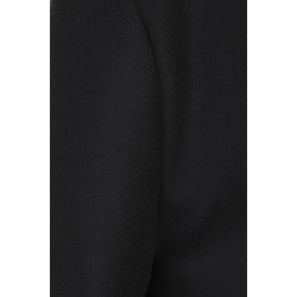Jil Sander Zwarte Wollen Oversize T-shirt met Rits Black Dames
