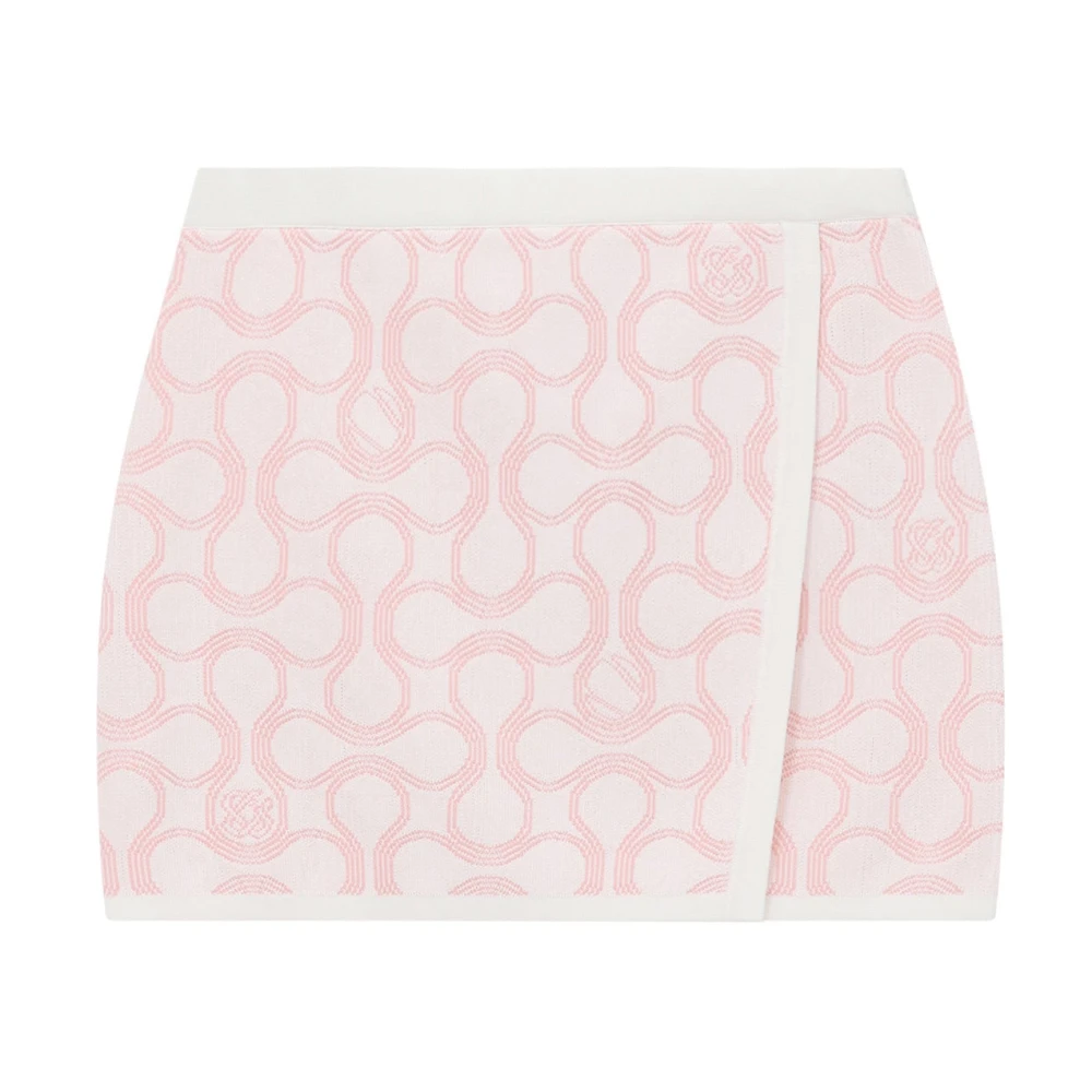 Casablanca Women's Pink Short Skirts, M, Wrap Mini Skirt
