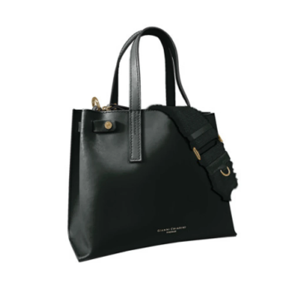 Gianni Chiarini Zwarte Leren Handtassencollectie Black Dames
