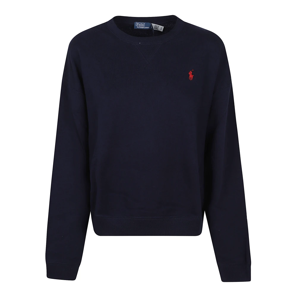 Polo Ralph Lauren Blauwe Fleece Pullover Sweater Blue Dames