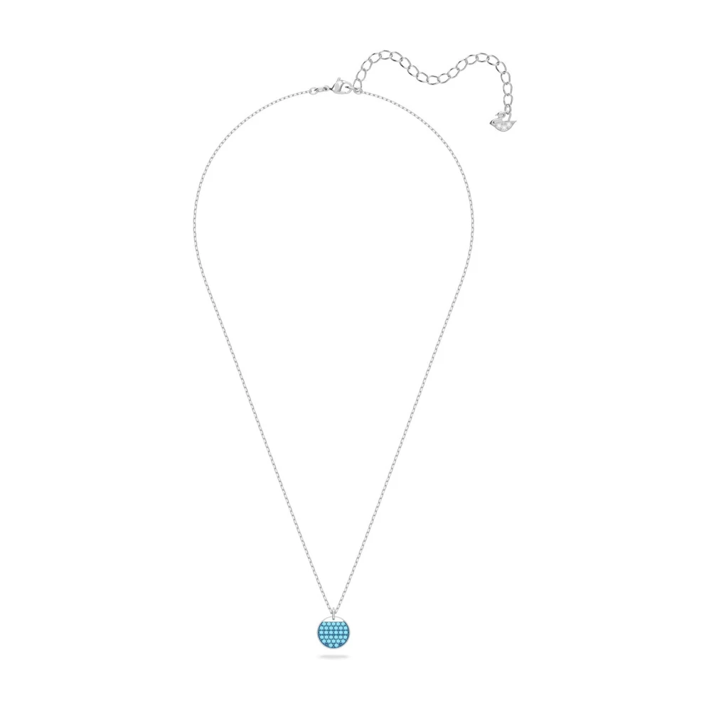 Swarovski Women's Blue Pavé Necklace Ginger Round Cut