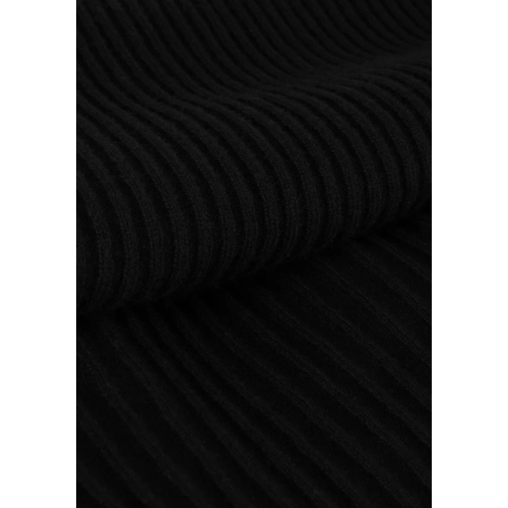 Gestuz Zwarte Wol Jurk Elegante Stijl Black Dames