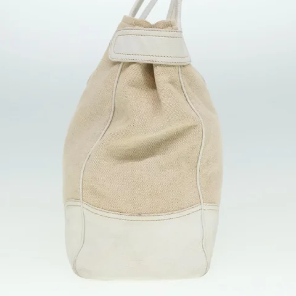 Prada Vintage Pre-owned Canvas totes Beige Dames