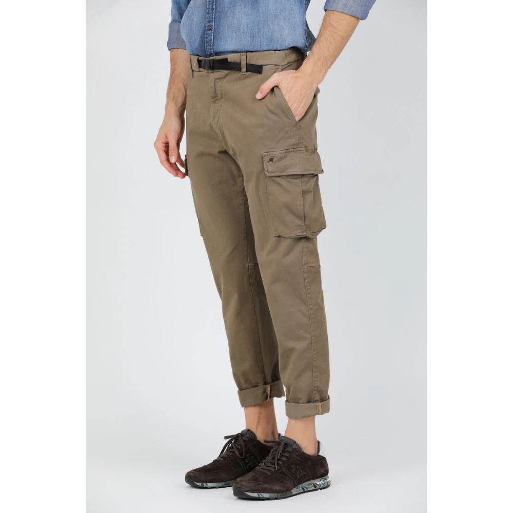 Mason's Cargo Bouclé Broek met Verstelbare Riem Green Heren
