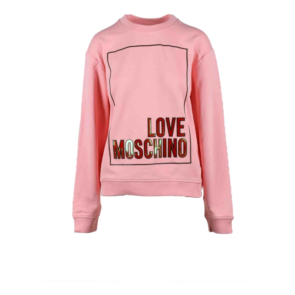 Love Moschino Katoenen Gebreide Trui White Dames