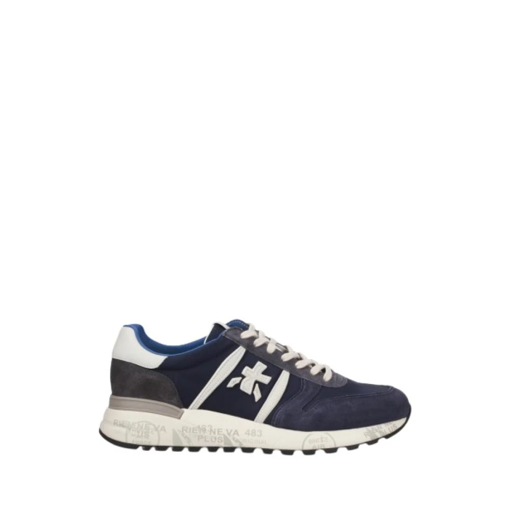 Premiata Lander Sneakers in Gemengde Materialen Heren Schoenen Blauw