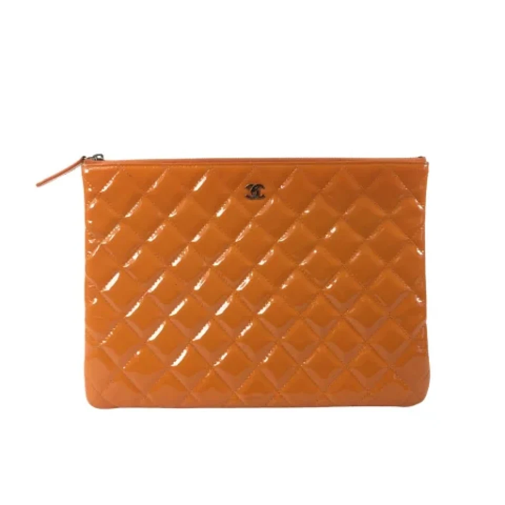 Chanel Vintage Pre-owned Leather wallets Orange Dames