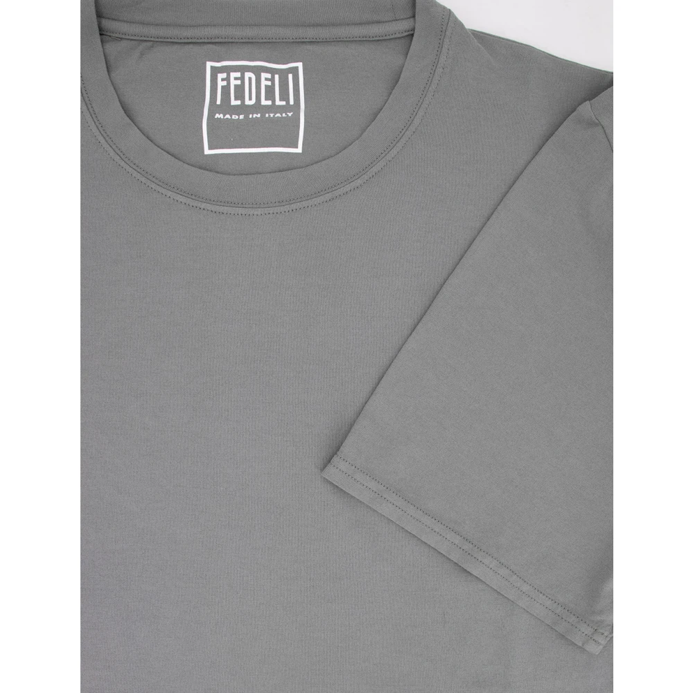 Fedeli T-Shirts Gray Heren