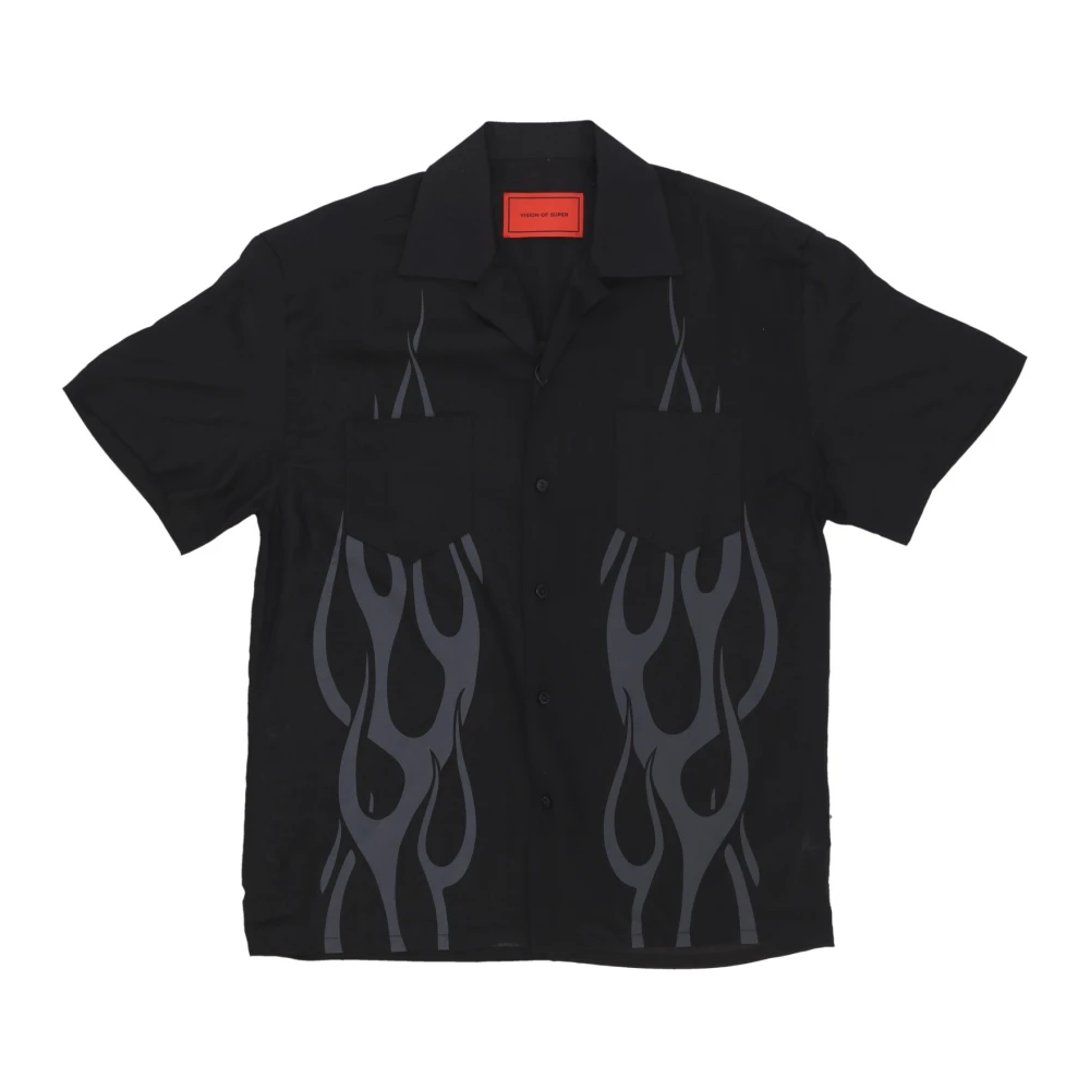 Vision OF Super Tribal Flames Print Zwart Shirt Black Heren