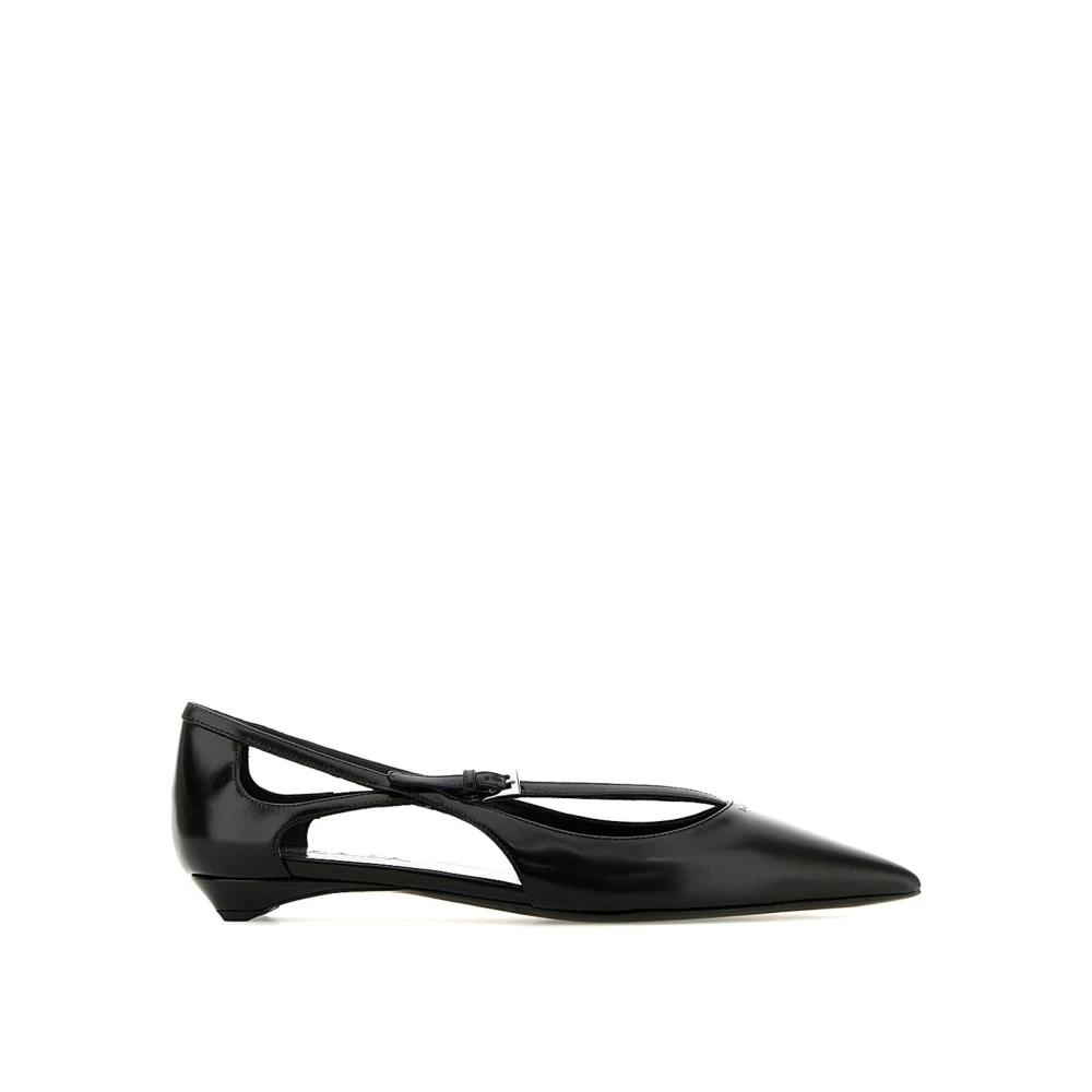 Prada Women's Black Ballerina Shoes, 3 Uk, Scarpa
