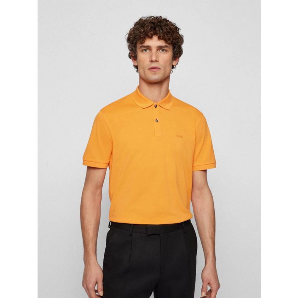 Hugo Boss Katoenen Polo Shirt Orange Heren