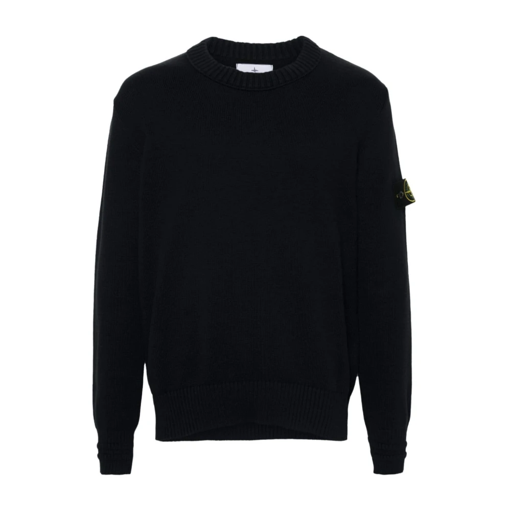 Stone Island Pullover Sweater in Zwart Blue Heren