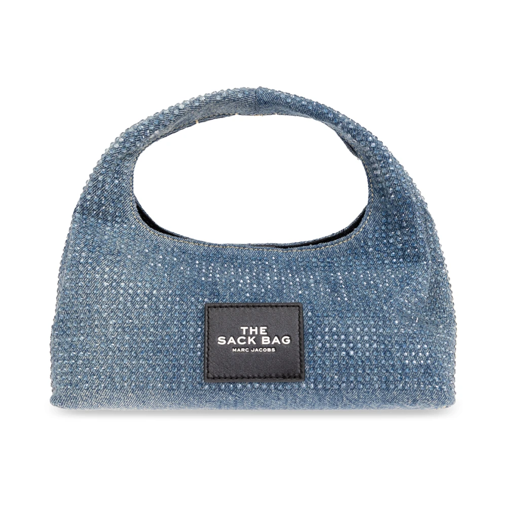 Marc Jacobs Denim Crystal Mini Sack Tas Blue Dames