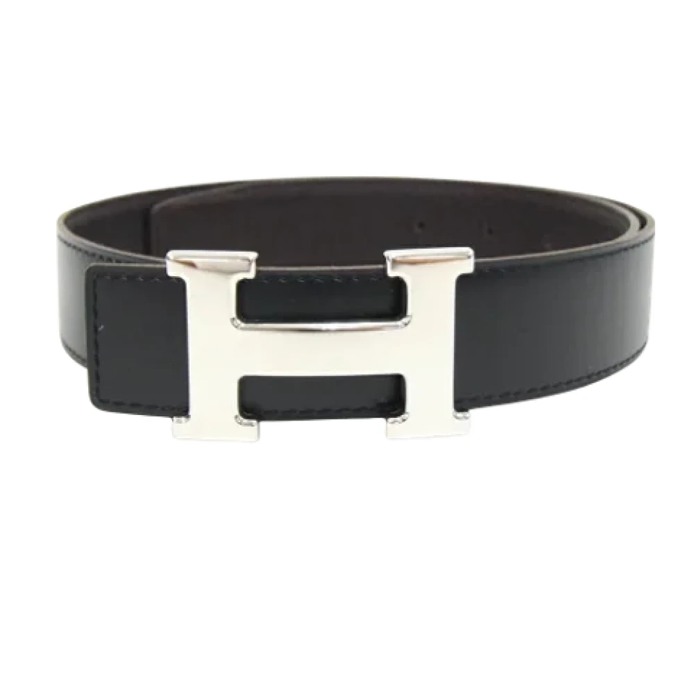 Hermès Vintage Pre-owned Leather belts Black Heren