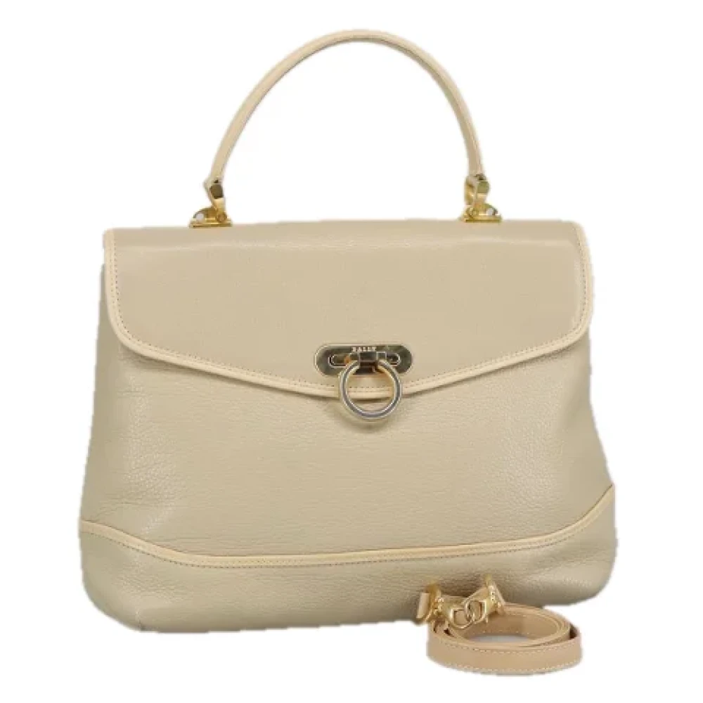 Bally Pre-owned Leather handbags Beige Dames