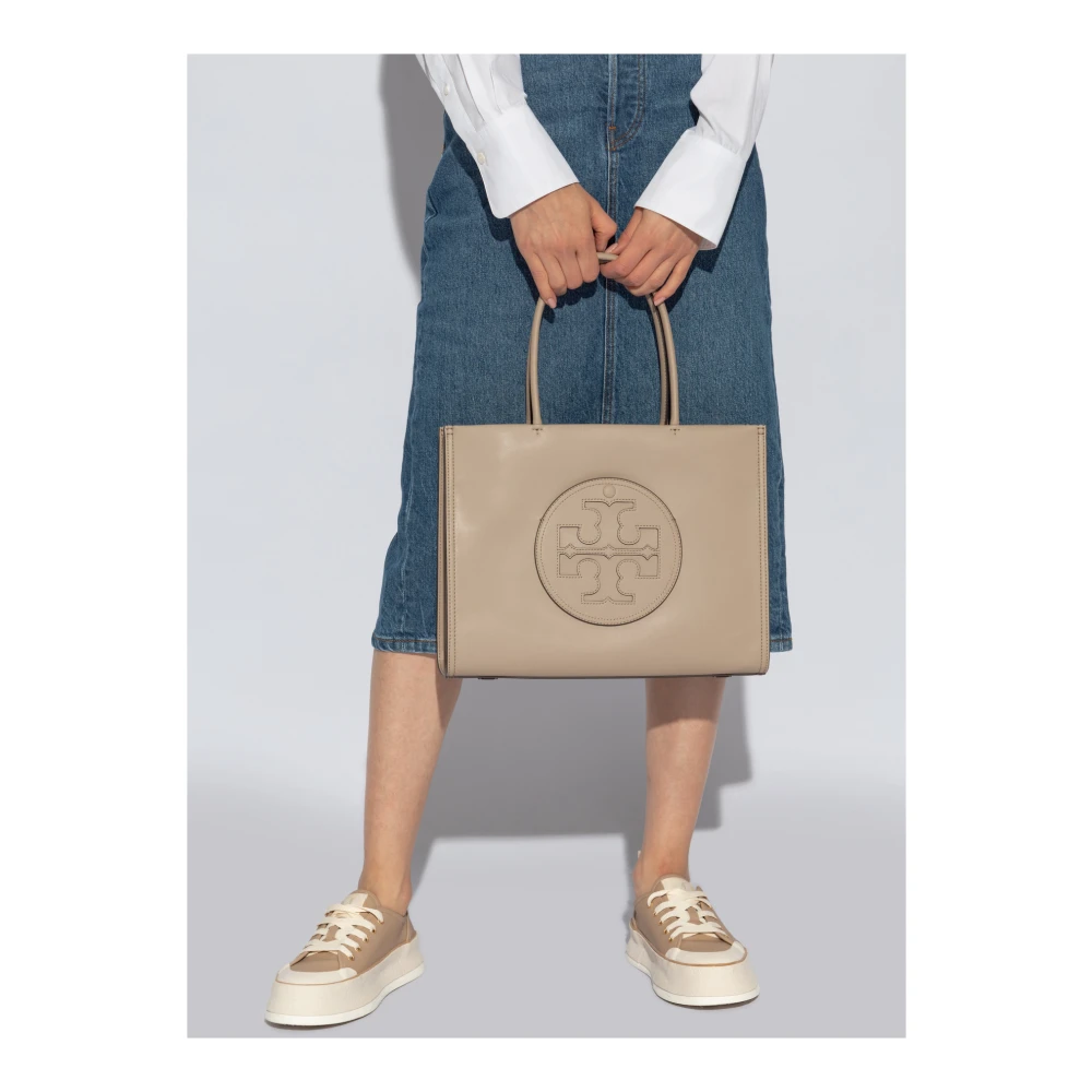 TORY BURCH `Ella Bio Small` Shopper Tas Beige Dames