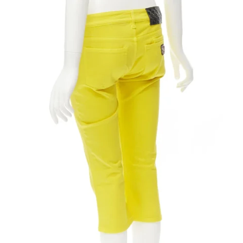 Gucci Vintage Pre-owned Cotton jeans Yellow Dames