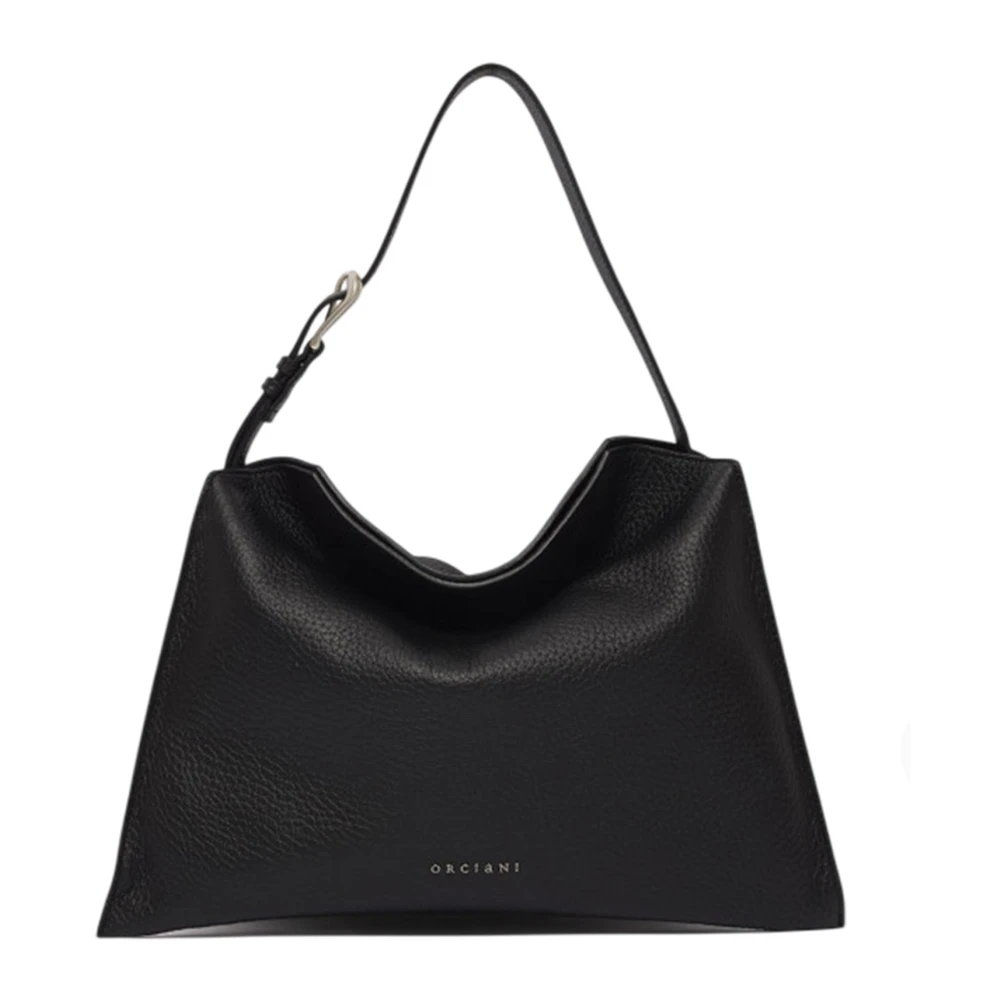 Orciani Vrouw Zwart Tassen Dames, One Size, Leer, Trinity Soft Midi