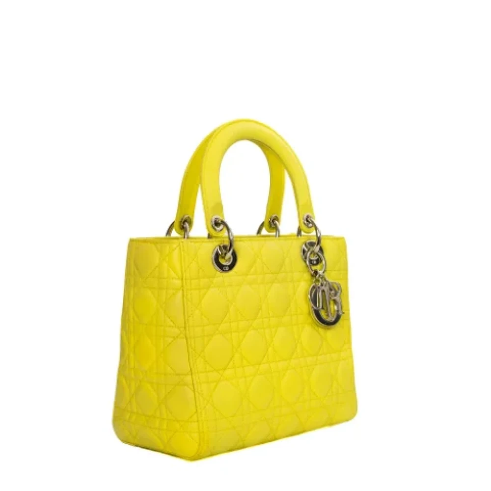 Dior Vintage Pre-owned Leather dior-bags Yellow Dames