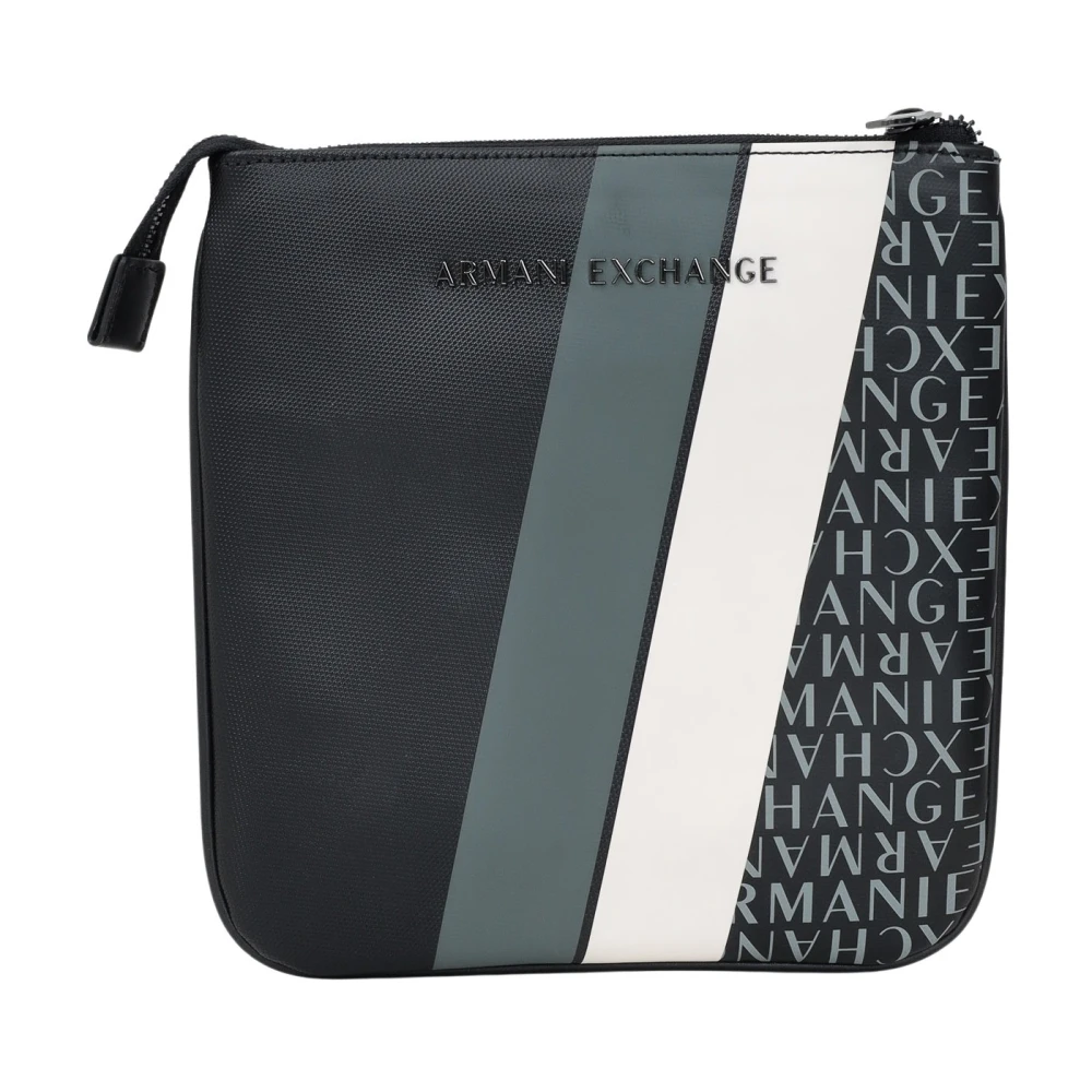 Armani Exchange Moderne en jeugdige zwarte heren crossbody tas Multicolor Heren