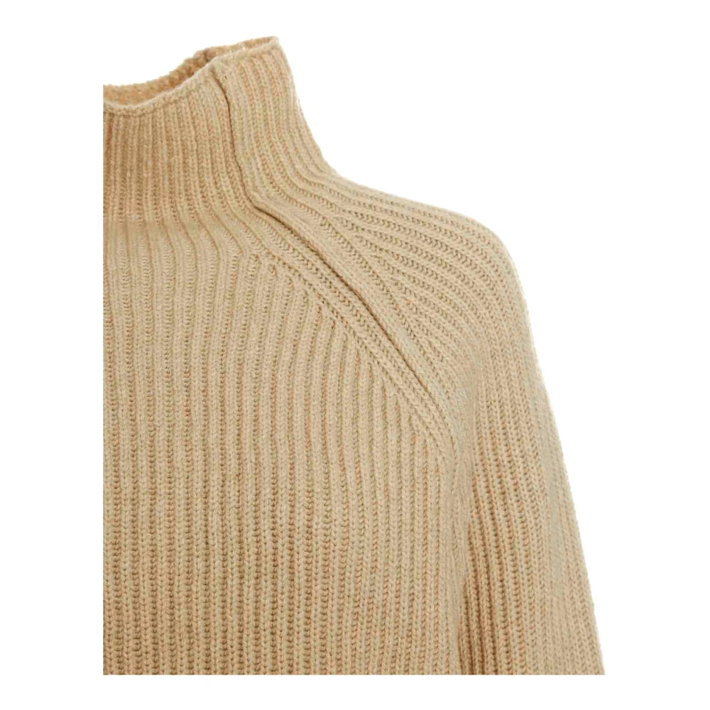drykorn Wollen Coltrui Sweater Relaxte Pasvorm Beige Dames