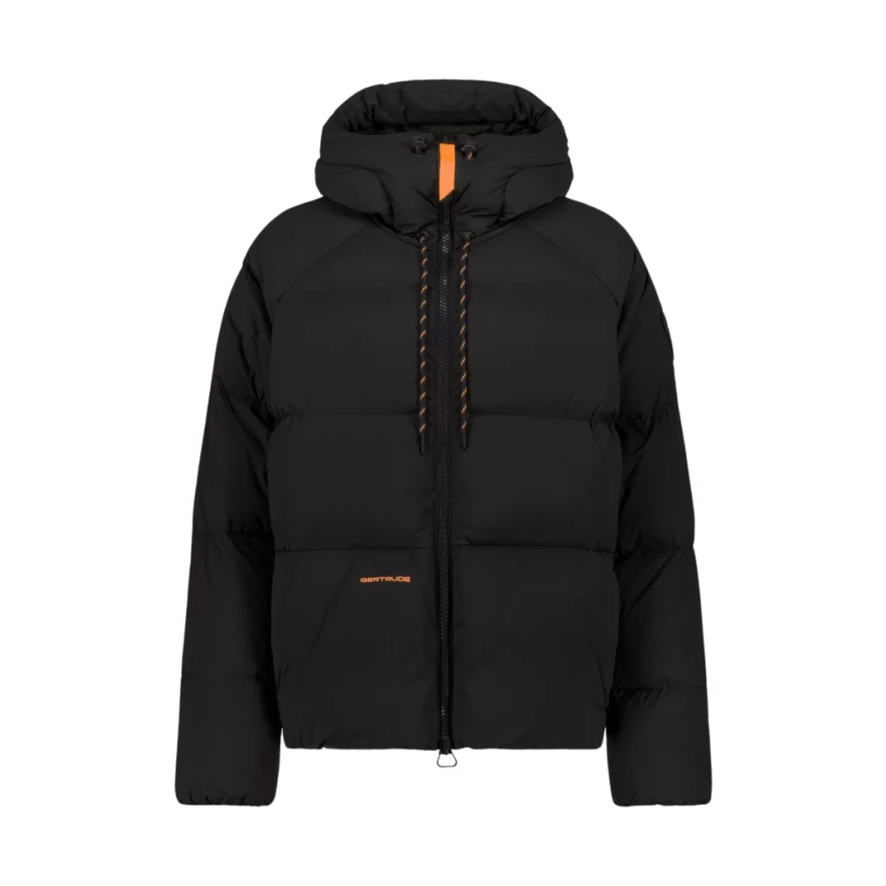 Gertrude Zwarte Gewatteerde Jas Met Capuchon Oversize Black Heren