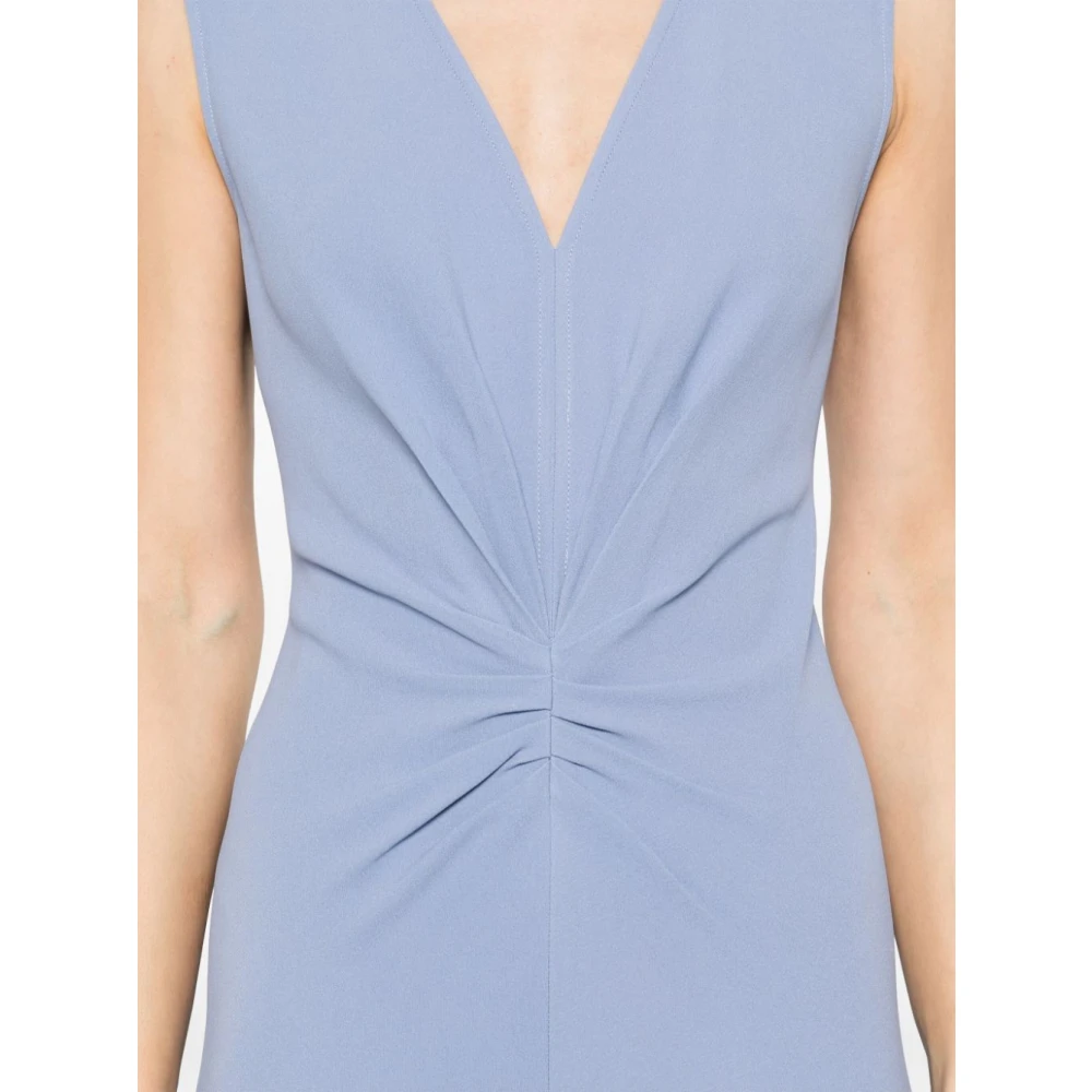 Victoria Beckham Elegante Poederblauwe Jurk Blue Dames