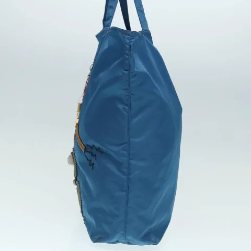 Prada Vintage Pre-owned Nylon totes Blue Dames