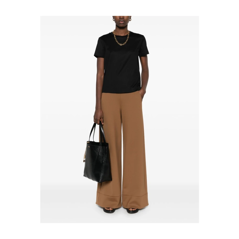 Max Mara Zwarte T-shirt voor vrouwen Elegante stijl Black Dames